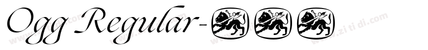 Ogg Regular字体转换